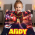 Personalized Baby Superhero Blanket – The Flash Style with Custom Name & Birthday